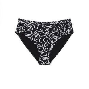 Time And Tru Women's Mid Rise Side Ruch Swim Bottom plus size summer vacay
